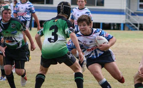 The Under-12s in action. The Under-12s in action.